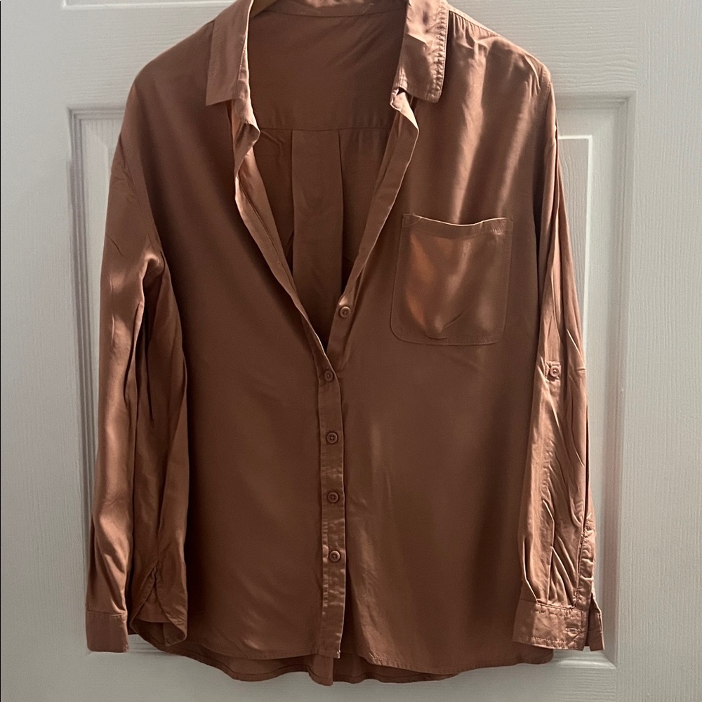 Brown Button-Up Shirt
